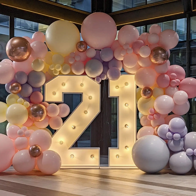 $740 - Giant 21 Lights Hire || 6 Meters Balloon Garland